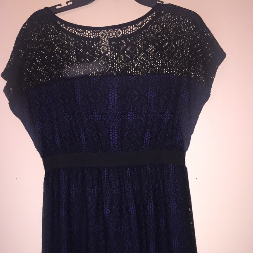 Black and purple dress
